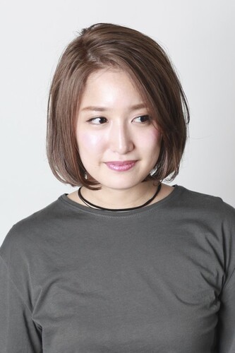 大人ボブ×ベージュアッシュ