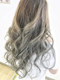 ミルクティー3Dグラデーションシルバーアッシュ