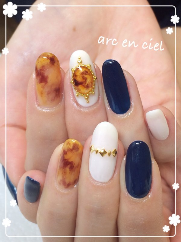 タイダイ・アンバー|nail salon arc en ciel アルカンシエル