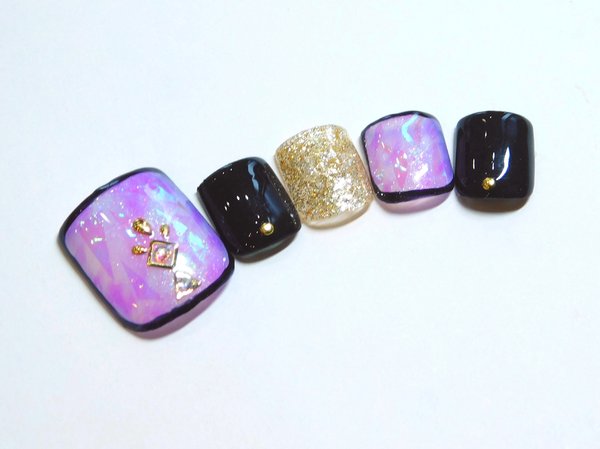 【フット】オーロラフィルム　マーブル|Sweet Nail&amp;Eyelash