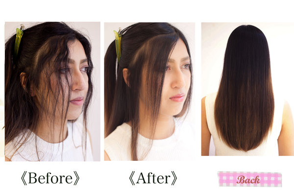 風になびくストレートヘア|Raffine三宮