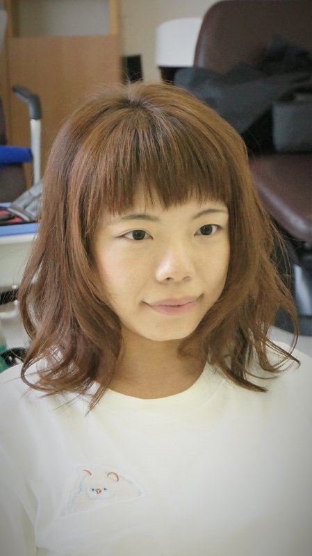 台湾のお客さま　ゆるふわミディアム|RULeR Hair Dressing