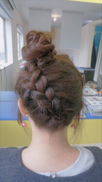 Upside Down Braid to Bun 
