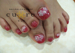 ラメ入りカラーでフットジェル