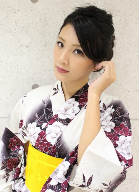 すっきり浴衣美人まとめ髪|Wiz茂原店