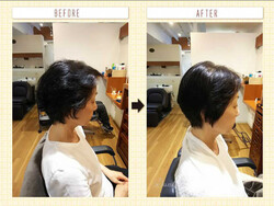 ショートスタイルの縮毛矯正