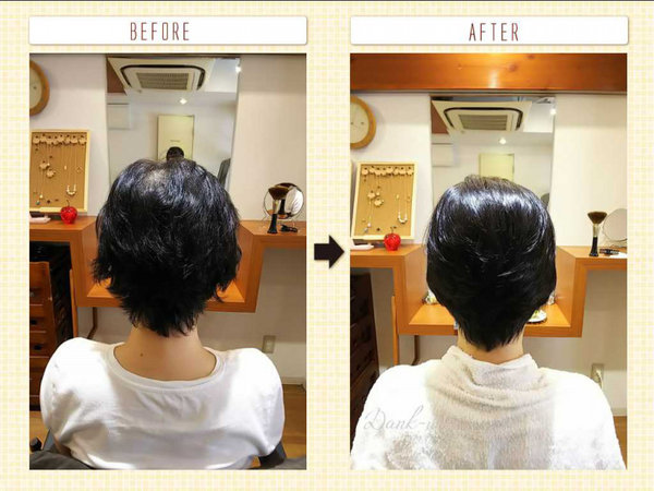 ショートスタイルの縮毛矯正|hair Dank-U