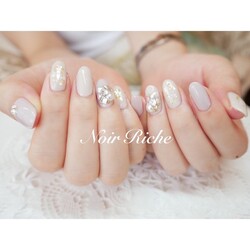 大人なクラッシュシェルネイル|Noir Riche