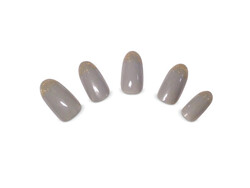 グレー×ゴールドネイル