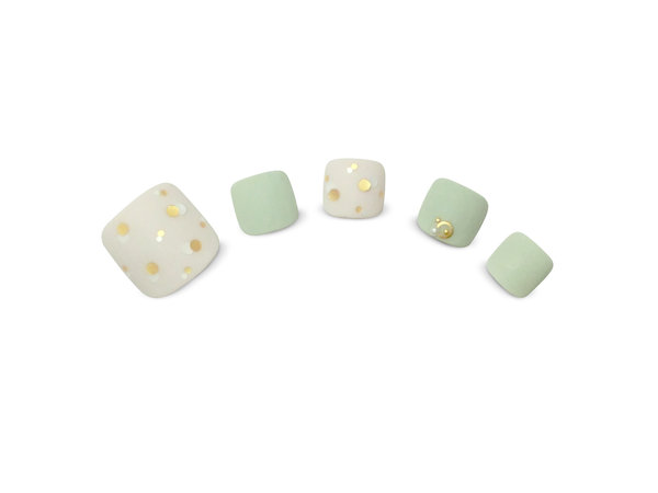 ナチュラルドットネイル|Nolaslien