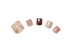 ベージュタイダイネイル