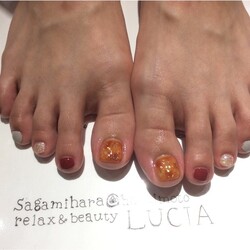 べっ甲フットネイル|Lucia
