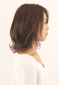 ピンクバイオレットインナーカラー|Raffine三宮