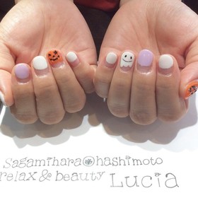 ハロウィンネイルかぼちゃ・お化け編♪|Lucia