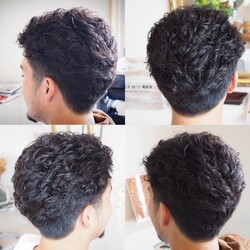 刈り上げツーブロックパーマ仕上げ|MARBLE hair＆nail