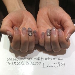 ツイードチェックネイル|Lucia