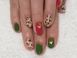 アシメなレオパードネイル|minpiy