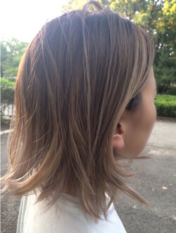 グラデーションカラー バレイヤージュ ハイライト