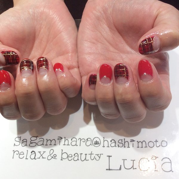 チェックネイル|Lucia