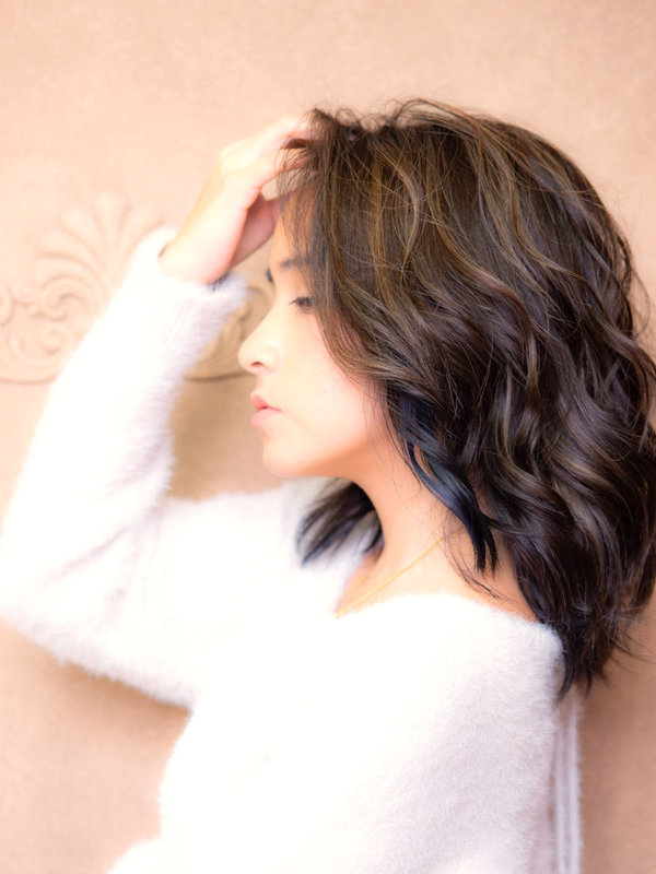 秋冬テイストフェザーロングハイライトバレイヤージュ|zing