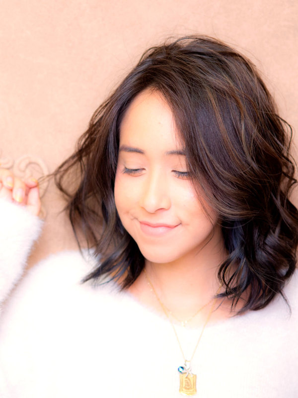 秋冬テイストフェザーロングハイライトバレイヤージュ|zing