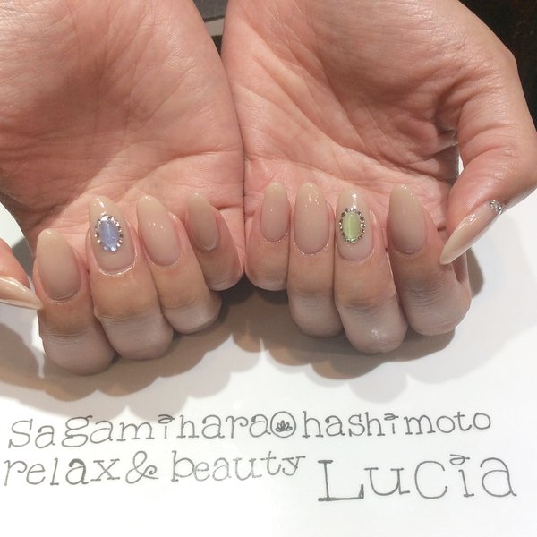 シンプルストーンネイル♪|Lucia