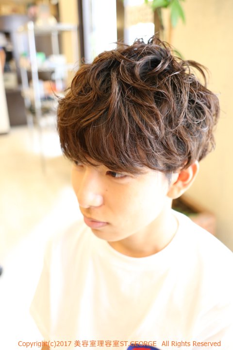 ふわふわニュアンスパーマ|セントジョージ香里園店　MEN'S HAIR