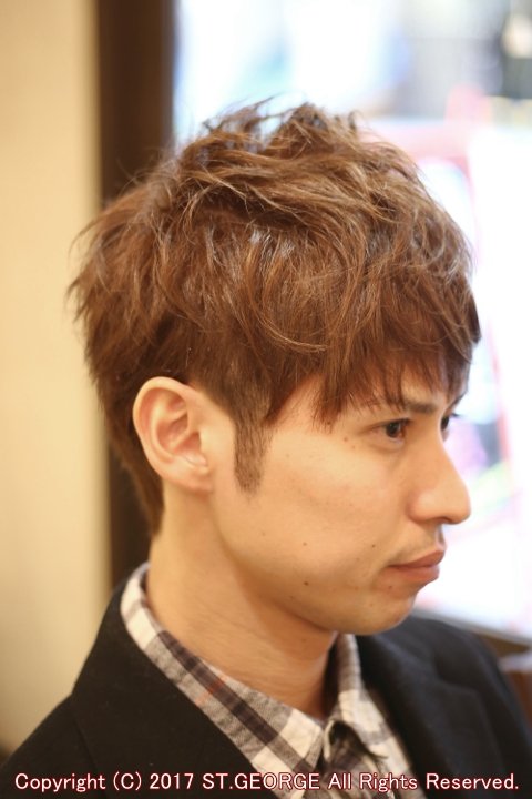 ナチュラルダウンバングスタイル|セントジョージ香里園店　MEN'S HAIR