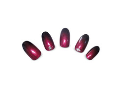 赤黒グラデネイル