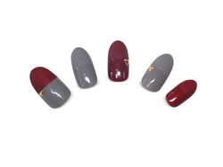 ダークバイカラーネイル|Nolaslien