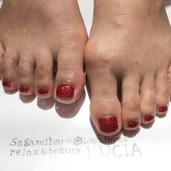 クリスマスレッドネイル♪|Lucia
