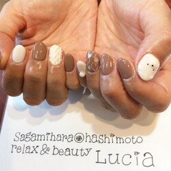 ニット＆くまネイル♪|Lucia