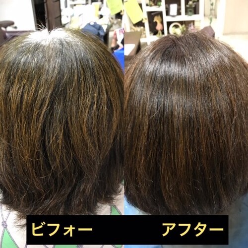 ツヤカラー「白髪染め」＋カット