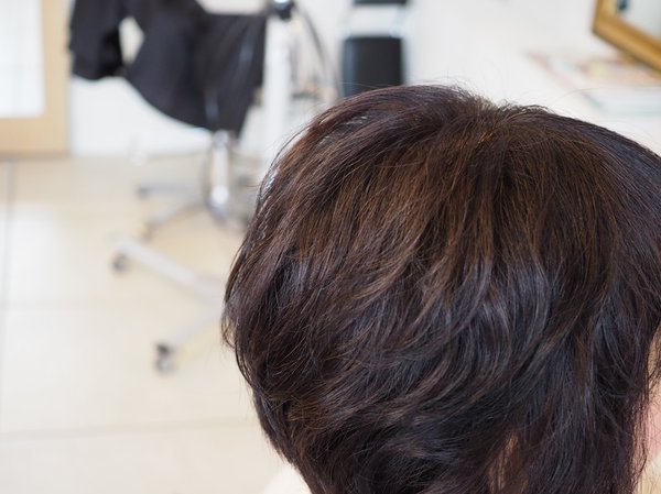 白髪染め  グラデーション  ボブ  ショート  |MARBLE hair＆nail