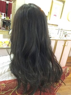 グレージュ ハイライトmixカラーバイレイヤージュ