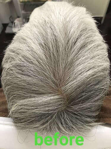 増毛エクステ ビフォー・200本・400本