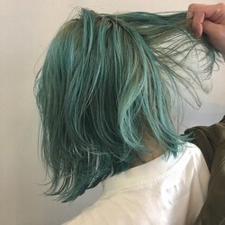 ミントグリーンボブ|ade atelier（アデ アトリエ）梅ヶ丘