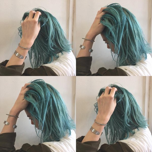 ミントグリーンボブ|ade atelier（アデ アトリエ）梅ヶ丘