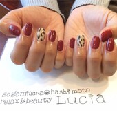 赤レオパードネイル♪|Lucia