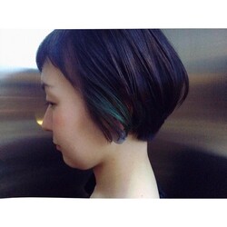 黒髪×インナーカラー×ショート|ade omotesando