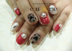 ハートと大き目ストーンがポイント