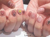 天然石、ハートネイル♪|Lucia