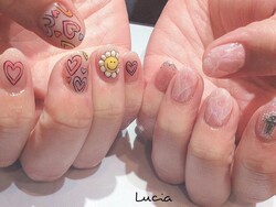 天然石、ハートネイル♪|Lucia