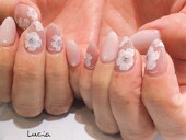 ふわふわフラワーネイル|Lucia