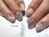 ヌーディニュアンスフラワーネイル♪|Lucia