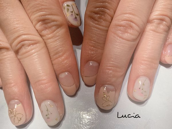店内サンプルフラワーネイル♪♪|Lucia