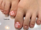ラメフラワーネイル♪|Lucia