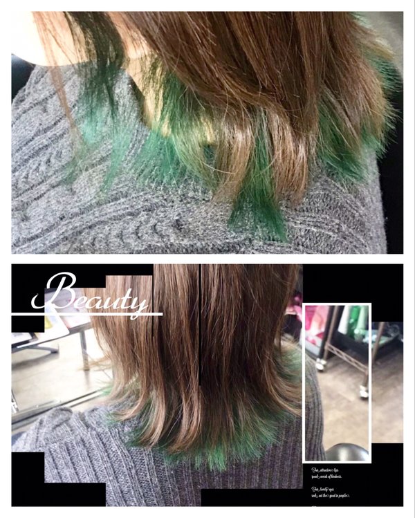 裾カラーにも見えるインナーカラー|NON EDGE