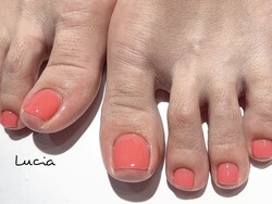 リビングコーラルワンカラーネイル♪|Lucia