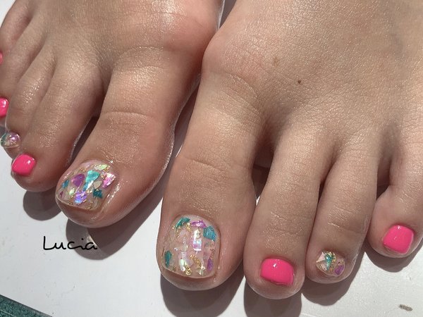 きらきらシェルネイル★フット|Lucia